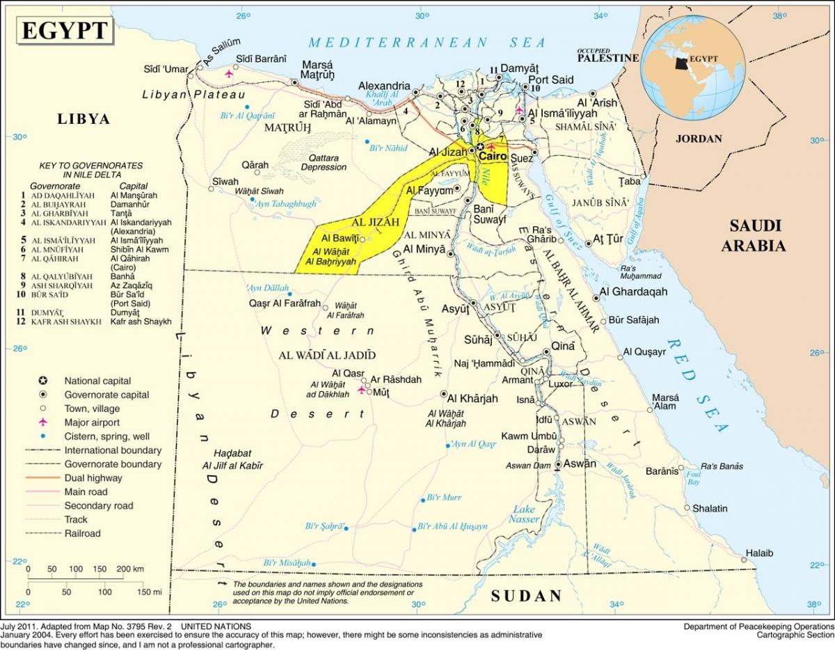 Peta yang lebih besar di kairo