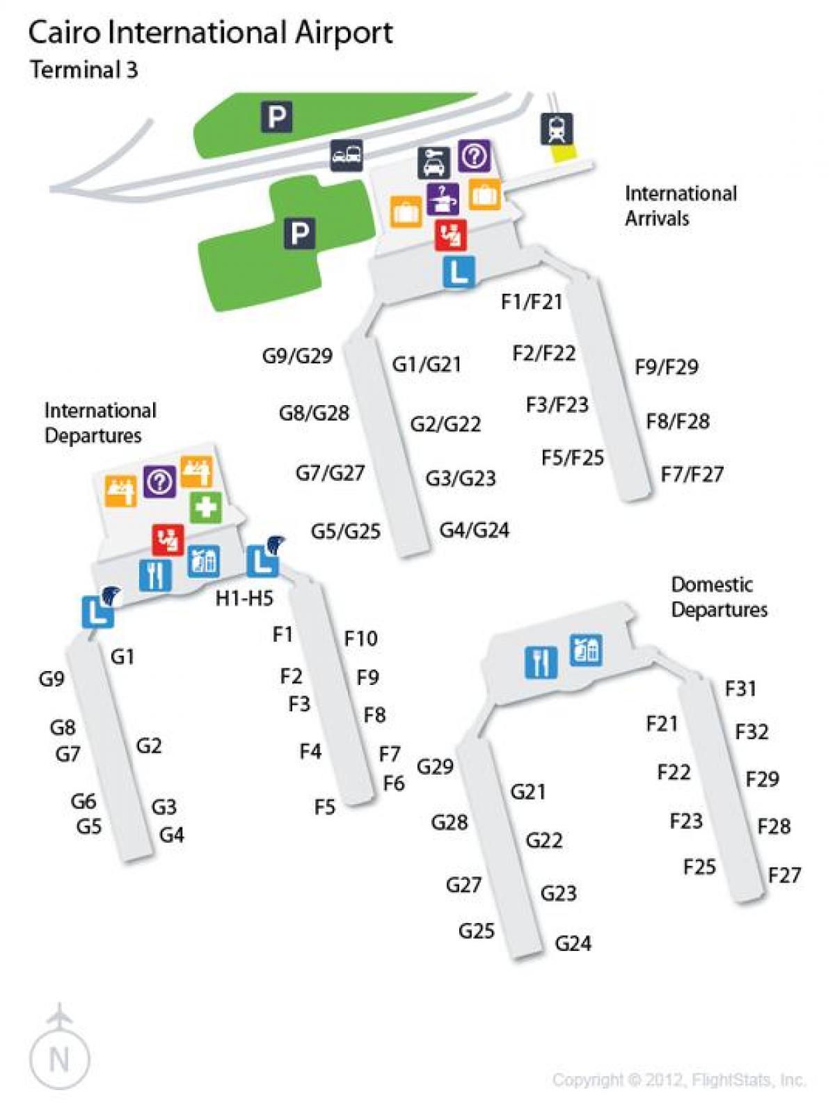 Peta dari cairo airport terminal